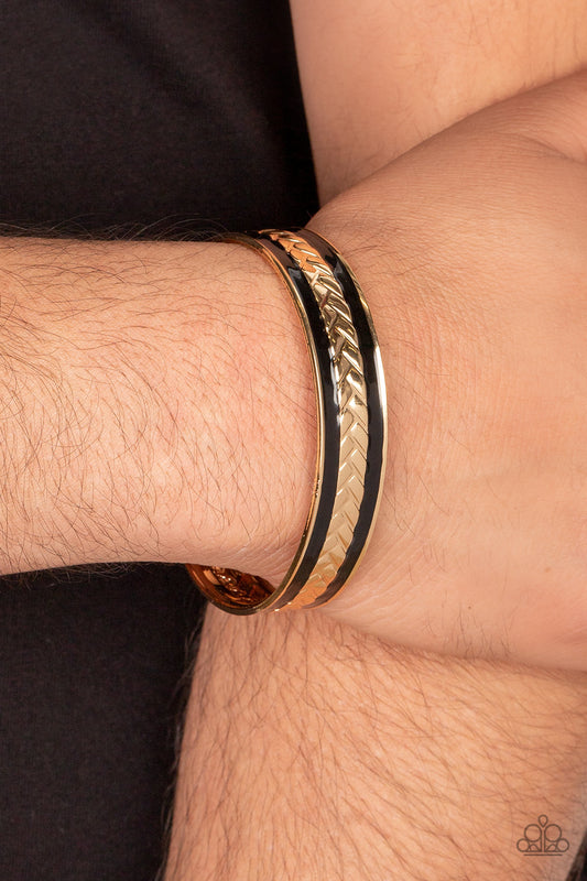 Hot on the TRAILBLAZER - Gold Bracelet - Paparazzi Accessories