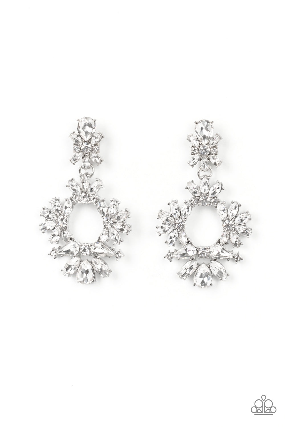 Leave them Speechless - White Earrings - Paparazzi Accessories