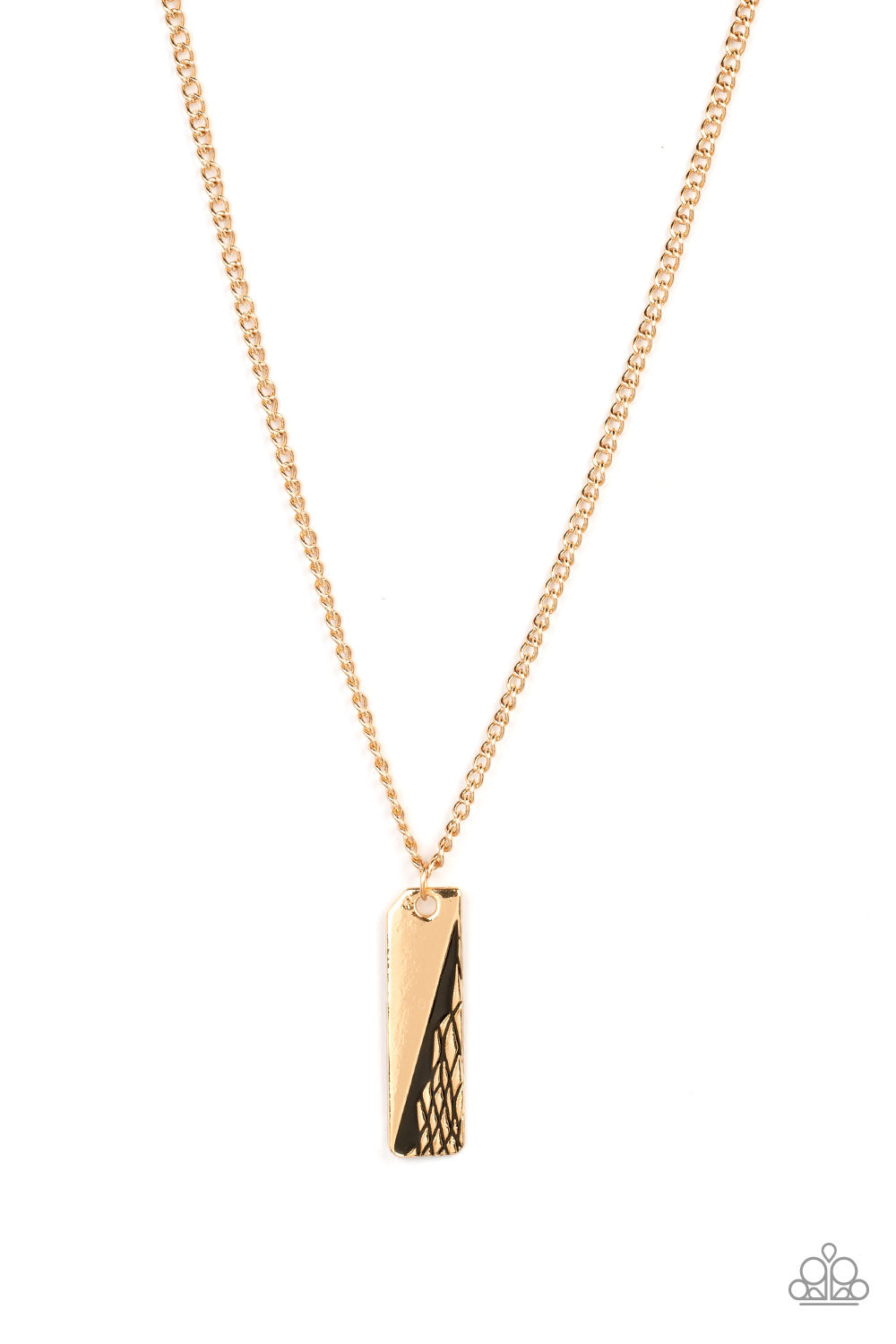 Tag Along - Gold Necklace - Paparazzi Accessories
