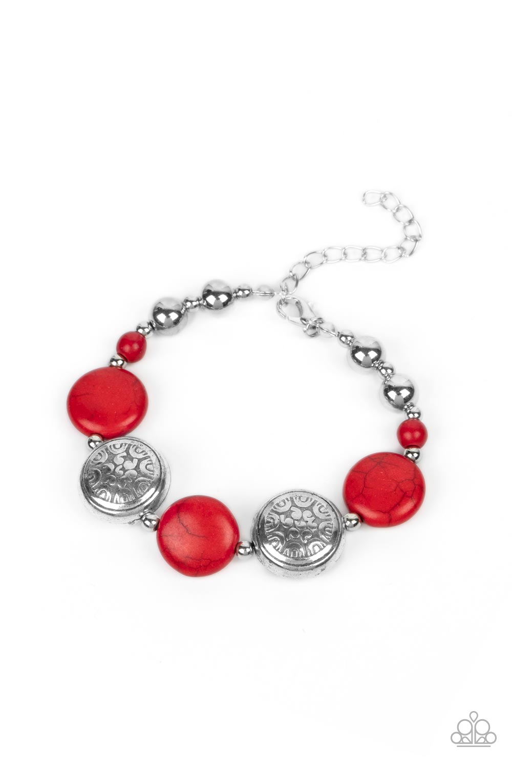 Oasis Orchard - Red Bracelet - Paparazzi Accessories