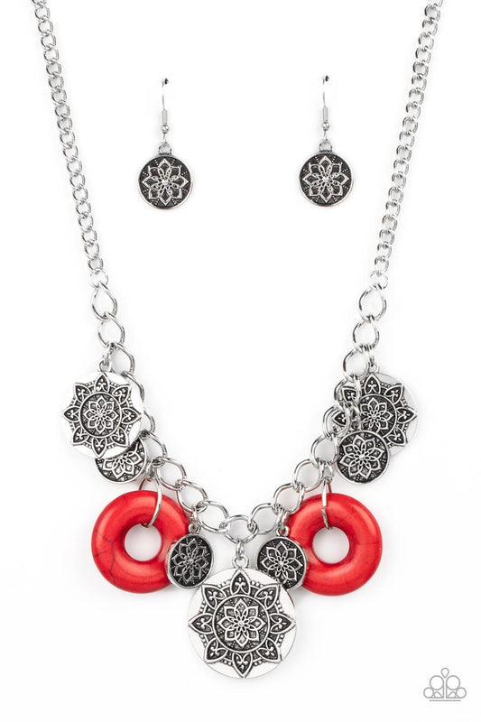 Western Zen - Red Necklace - Paparazzi Accessories