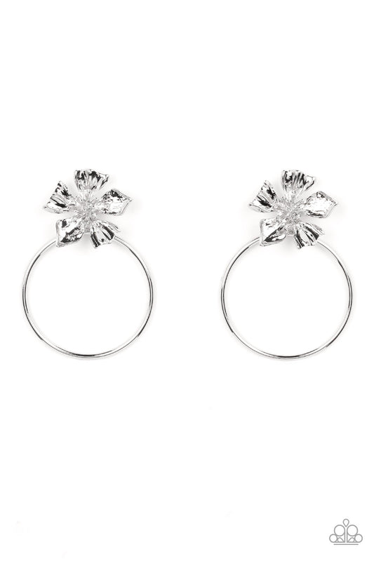Buttercup Bliss - Silver Earrings - Paparazzi Accessories