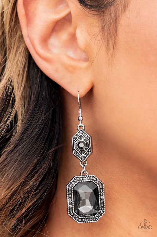 Starry-Eyed Sparkle - Silver Earrings - Paparazzi Accessories