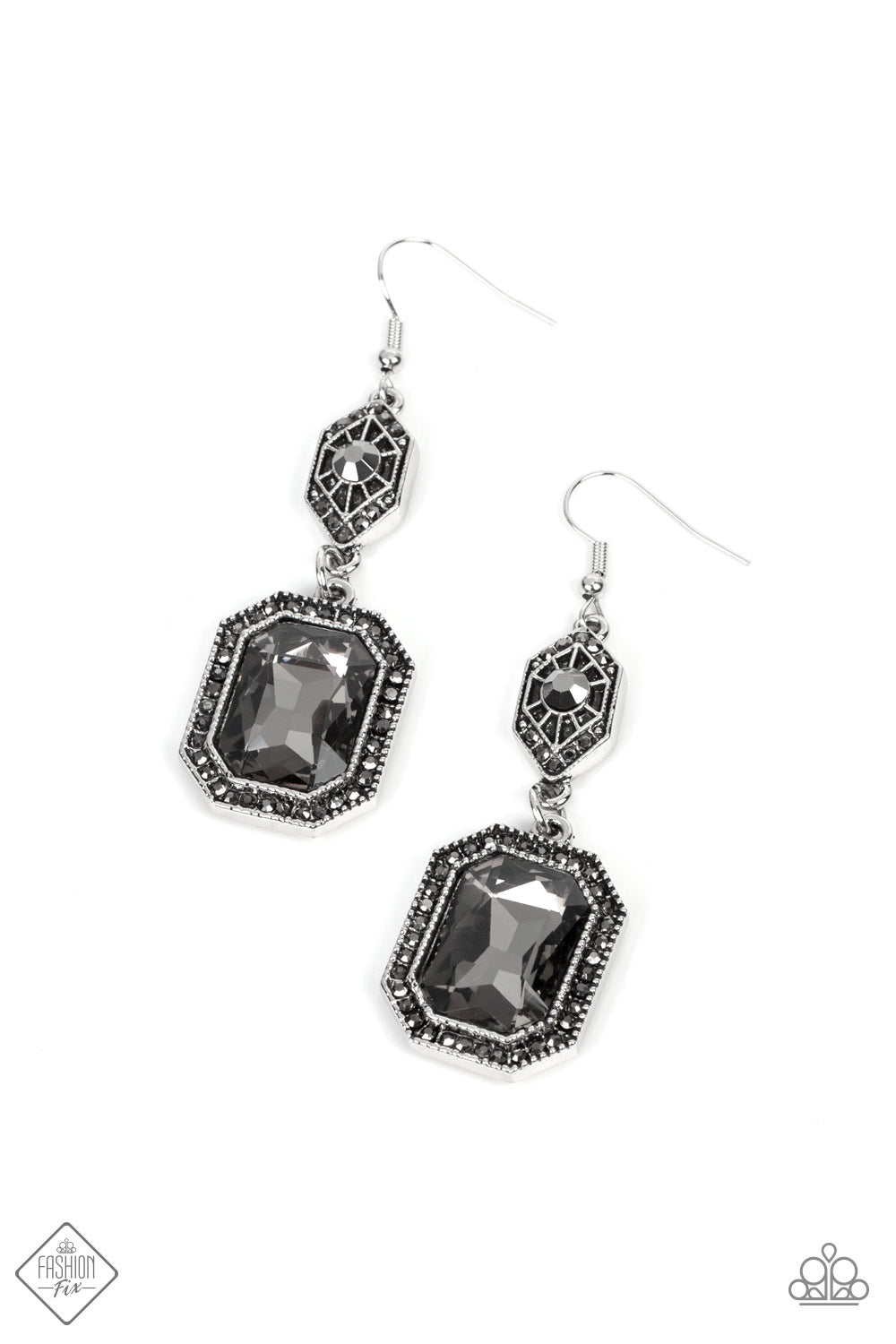 Starry-Eyed Sparkle - Silver Earrings - Paparazzi Accessories
