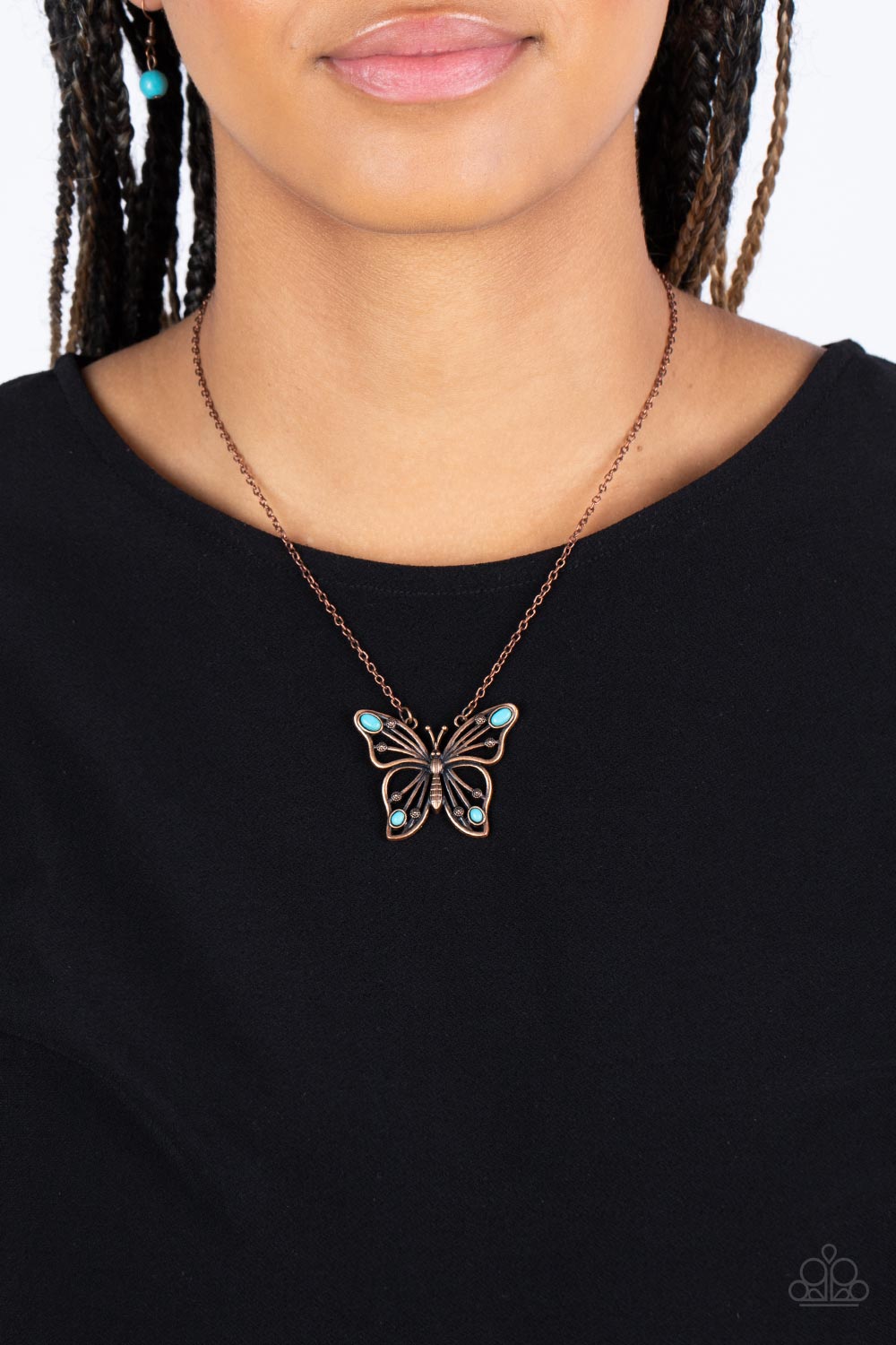 Badlands Butterfly - Copper Necklace - Paparazzi Accessories