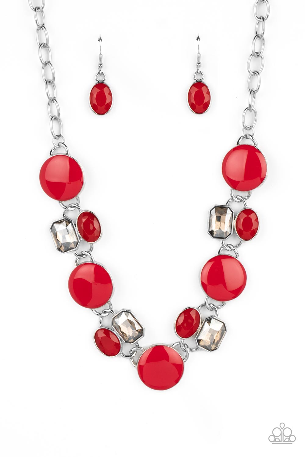 Dreaming in MULTICOLOR - Red Necklace - Paparazzi Accessories