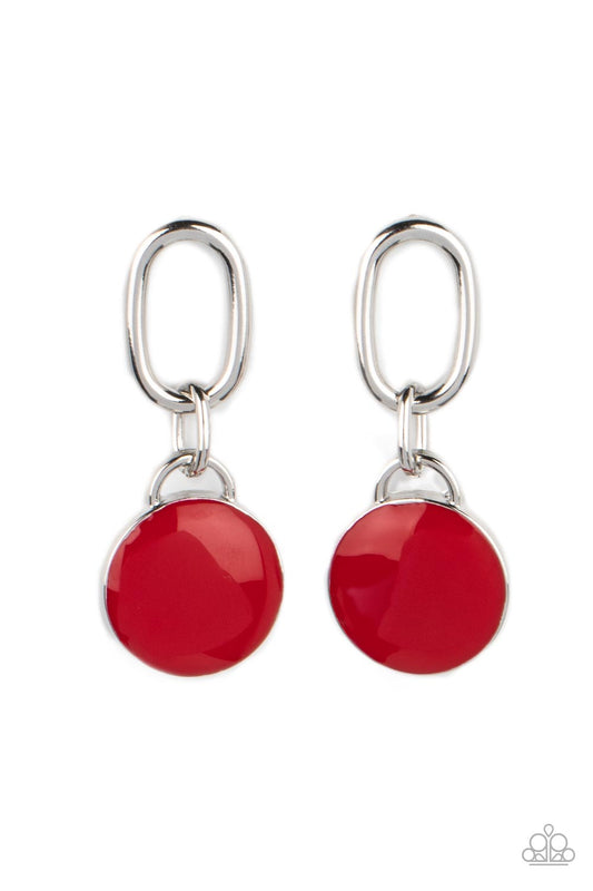 Drop a TINT - Red Earrings - Paparazzi Accessories