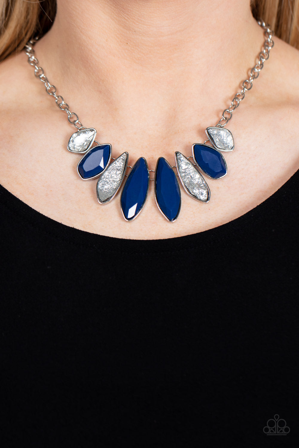 Crystallized Couture - Blue Necklace - Paparazzi Accessories