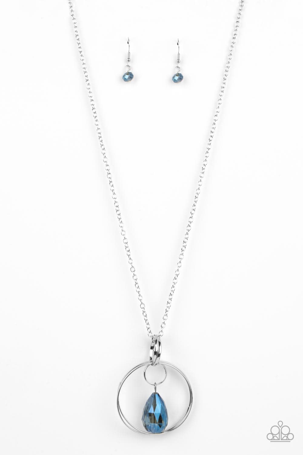 Swinging Shimmer - Blue Necklace - Paparazzi Accessories