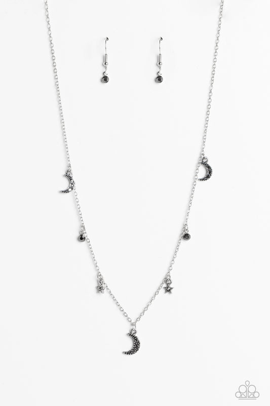 Lunar Lagoon - Silver Necklace - Paparazzi Accessories