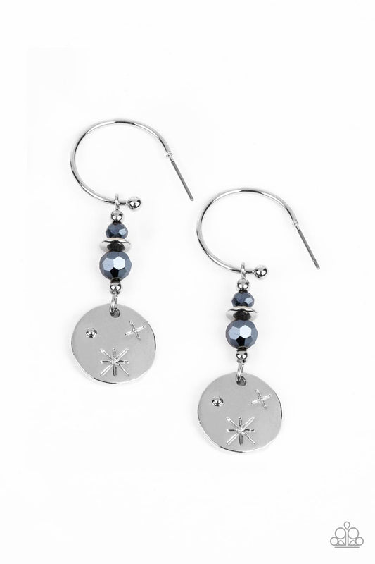 Artificial STARLIGHT - Blue Earrings - Paparazzi Accessories