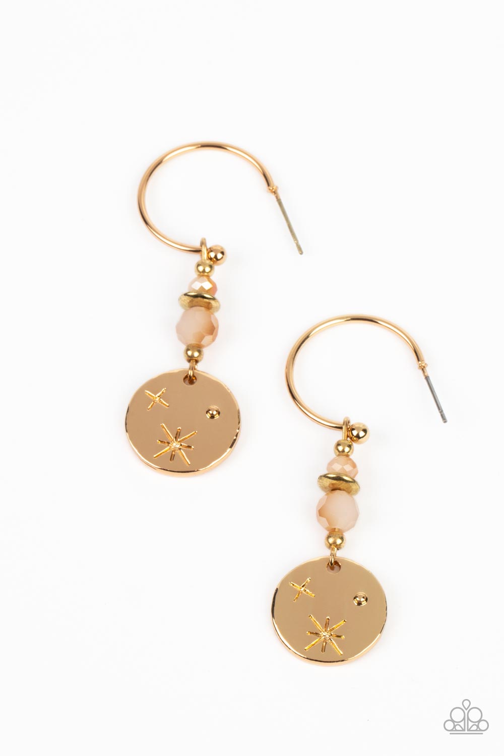 Artificial STARLIGHT - Gold Earrings - Paparazzi Accessories