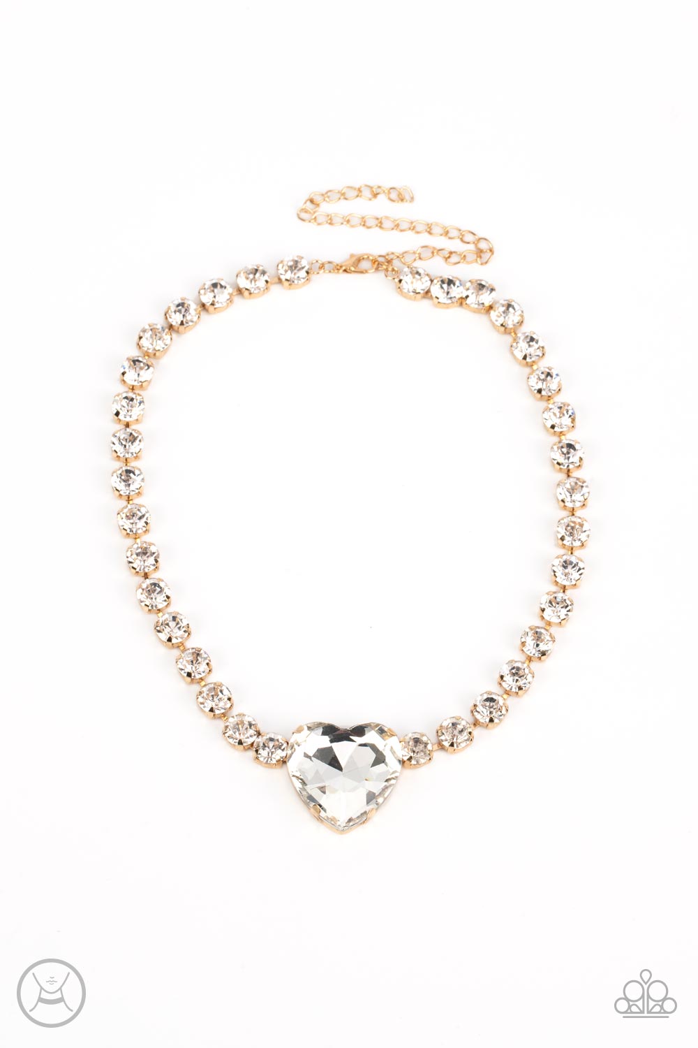 Heart in My Throat - Gold Necklace - Paparazzi Accessories