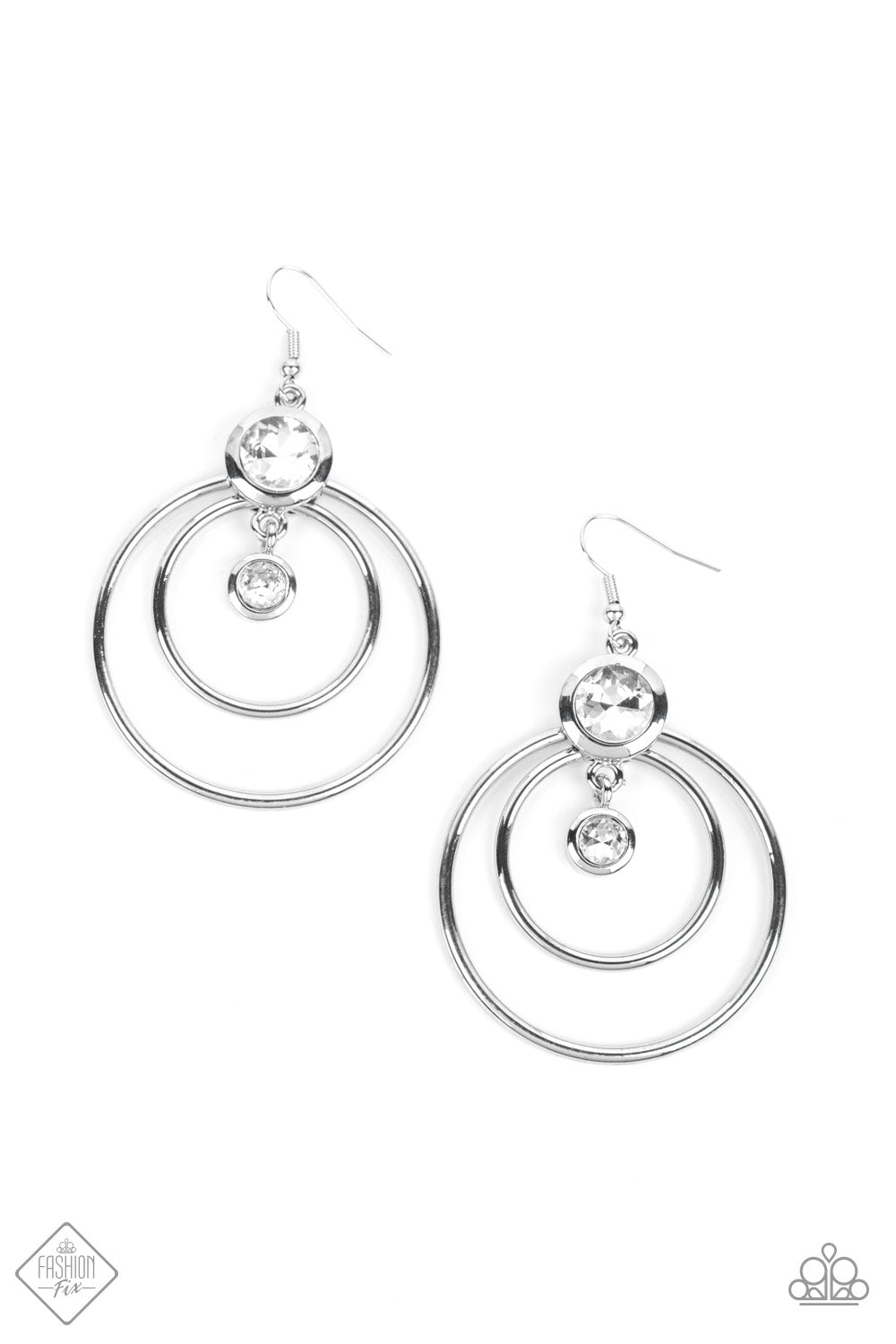 Dapperly Deluxe - White Earrings - Paparazzi Accessories