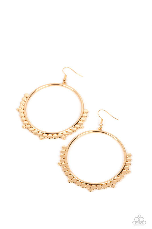 Ultra Untamable - Gold Earrings - Paparazzi Accessories