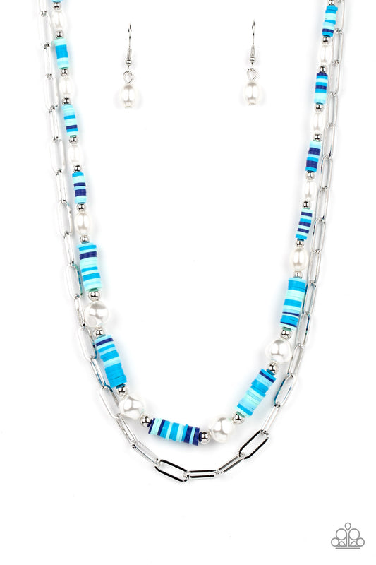 Tidal Trendsetter - Blue Necklace - Paparazzi Accessories