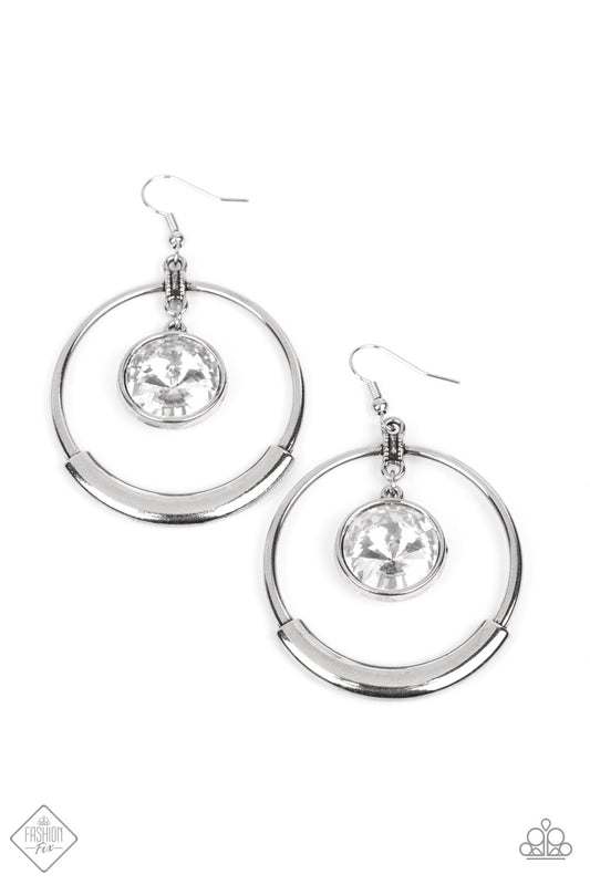 Urban Echo - White Earrings - Paparazzi Accessories