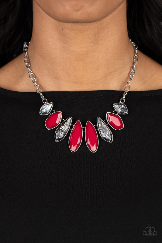 Crystallized Couture - Red Necklace - Paparazzi Accessories