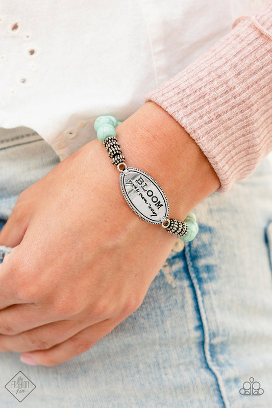 Bedouin Bloom - Blue Bracelet - Paparazzi Accessories