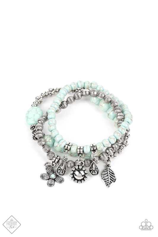 Individual Inflorescence - Blue Bracelet - Paparazzi Accessories