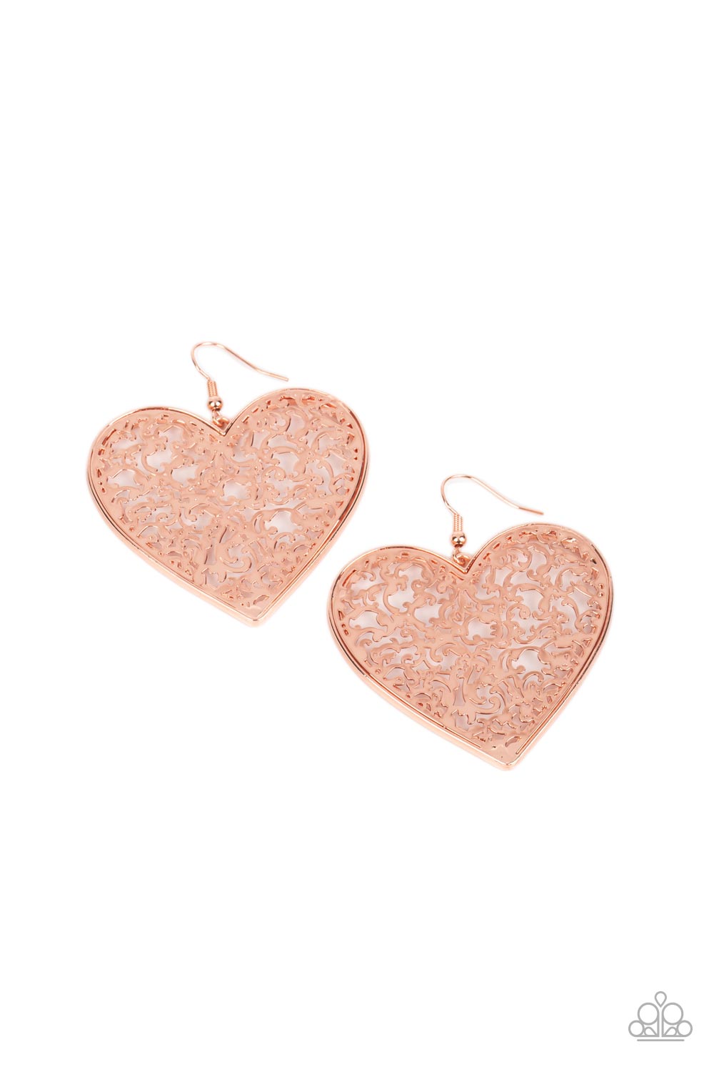 Fairest in the Land - Copper Earrings - Paparazzi Accessories