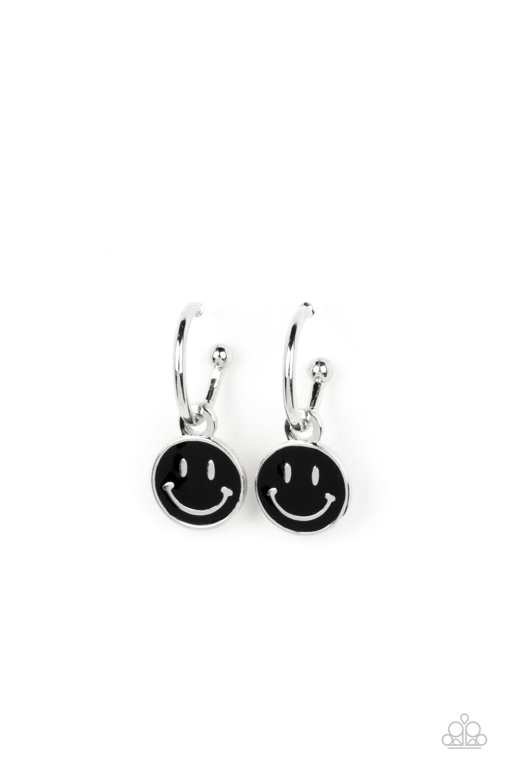 Subtle Smile - Black Earrings