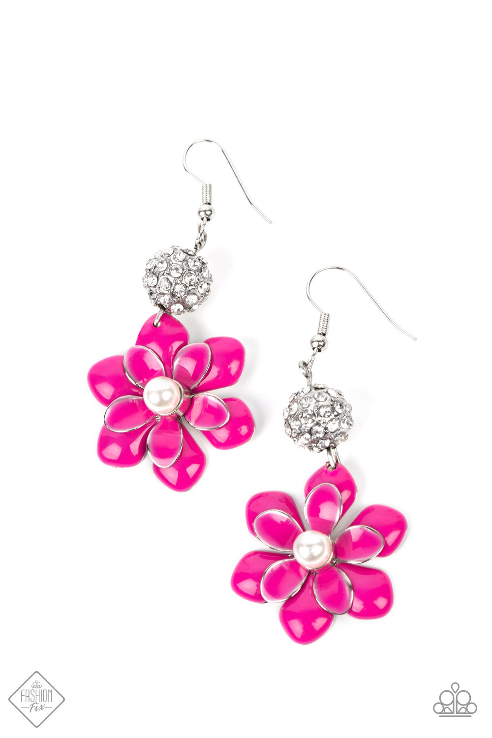 Bewitching Botany - Pink Earrings - Paparazzi Accessories