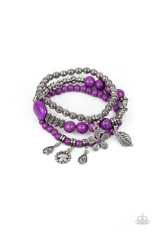 Individual Inflorescence - Purple Bracelet - Paparazzi Accessories