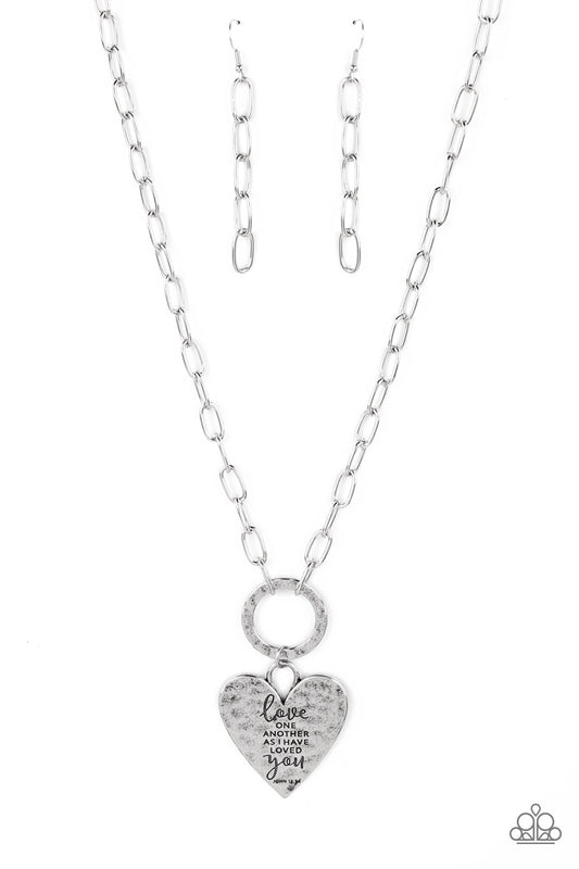 Brotherly Love - Silver Necklace - Paparazzi Accessories