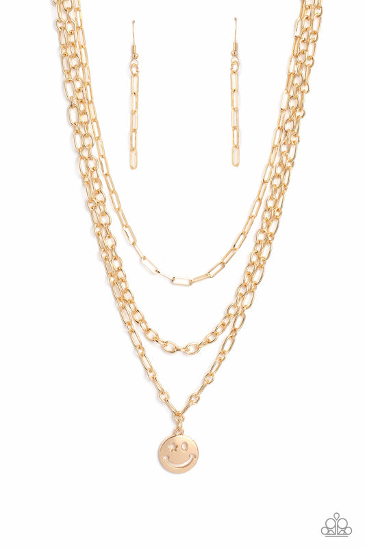 Winking Wanderer - Gold Necklace - Paparazzi Accessories