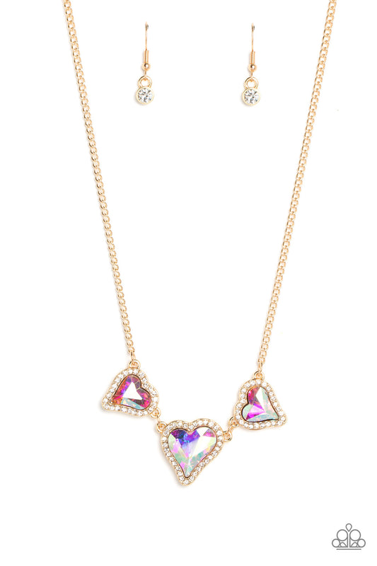 State of the HEART - Gold Necklace - Paparazzi Accessories