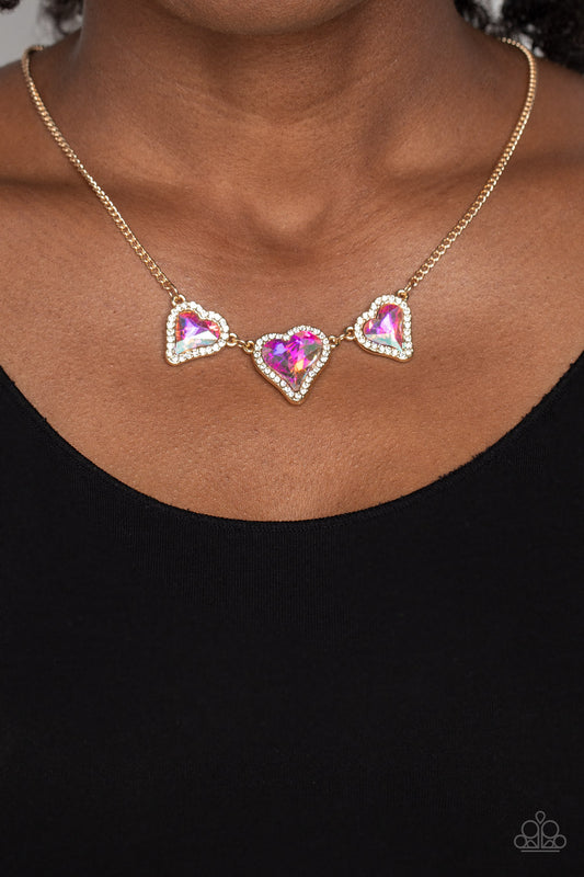 State of the HEART - Gold Necklace - Paparazzi Accessories