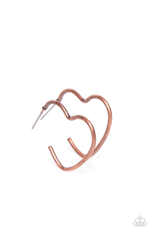 Burnished Beau - Copper Earrings - Paparazzi Accessories