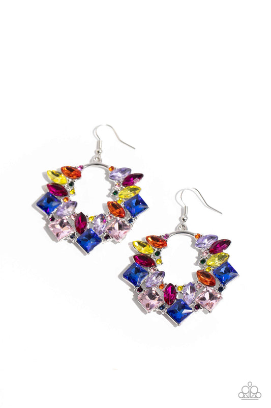 Wreathed in Watercolors - Multi Earrings - Paparazzi Accessories