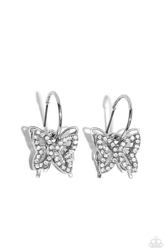 Lyrical Layers - White Earrings - Paparazzi Accessories