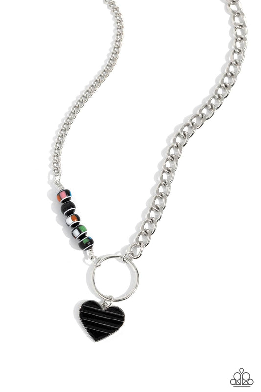 Mismatched Mayhem - Black Necklace - Paparazzi Accessories