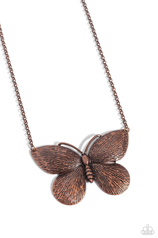 DRAWN to the Wind - Copper Necklace - Paparazzi Accessories