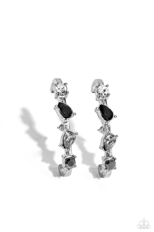 Trendy Twists - Black Earrings - Paparazzi Accessories