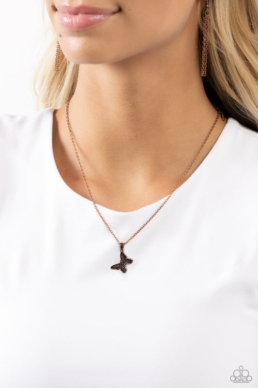 Midair Magic - Copper Necklace - Paparazzi Accessories