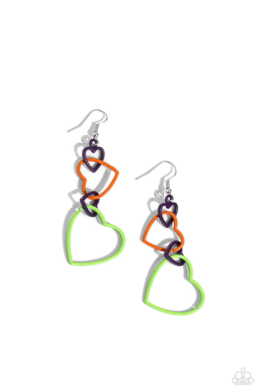Cascading Crush - Multi Earrings - Paparazzi Accessories