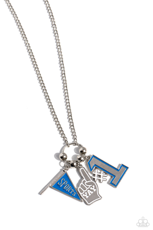 Cheering Section - Blue Necklace - Paparazzi Accessories