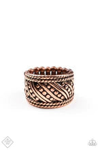 Slanted Shimmer - Copper Ring - Paparazzi Accessories